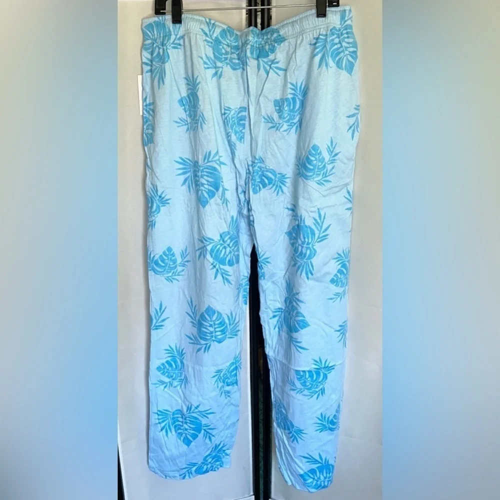 Sonoma Light Blue Leaf Pattern Sleepwear